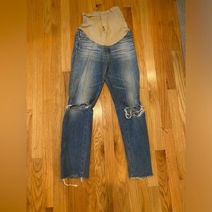 AG Denim maternity straight leg crop jean